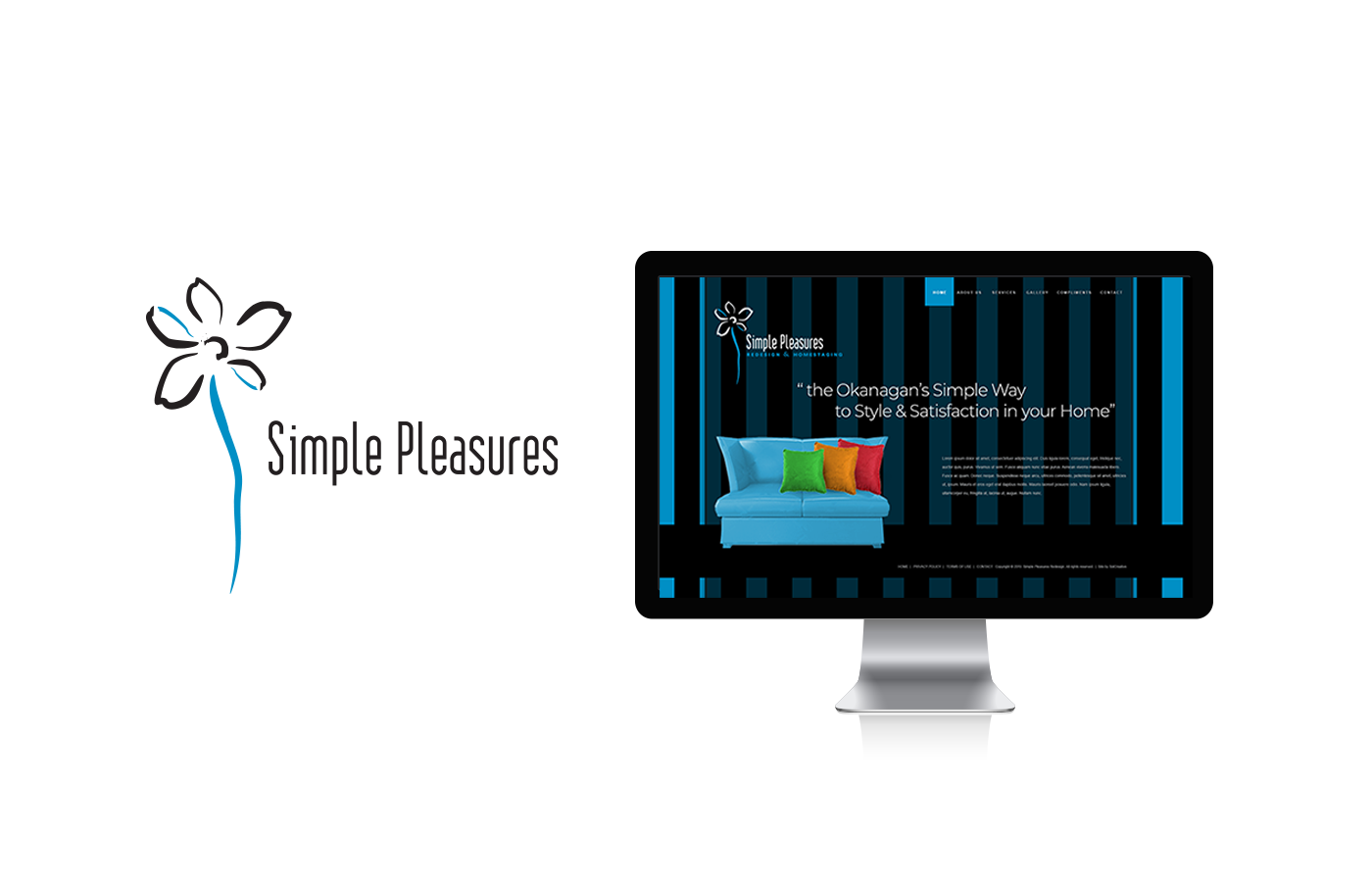 Simple Pleasures website design and branding